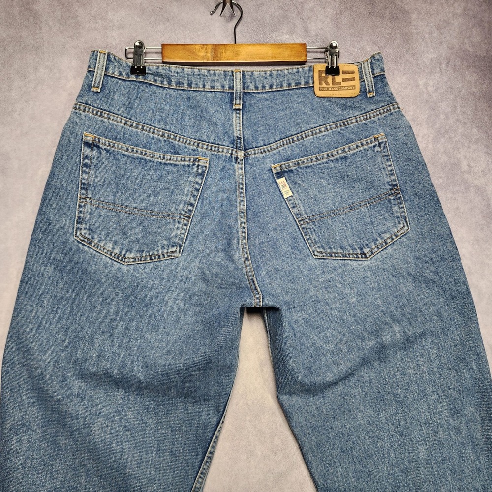 Vintage RL Polo Jeans Company‎ Light Wash Denim Jeans Mens Size 36x30